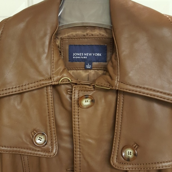 Brown Jones New York genuine leather jacket - Picture 2 of 8